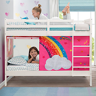 Delta Children Delta Children Low Twin Loft Bed and Jojo Siwa Tent Bedroom Bundle, , rollover