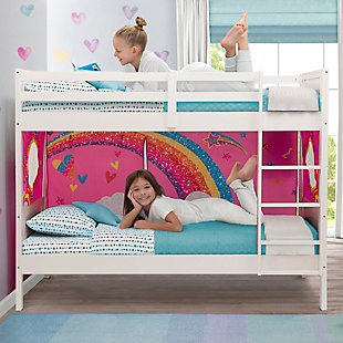 Delta Children Delta Children Low Twin Loft Bed and Jojo Siwa Tent Bedroom Bundle, , large