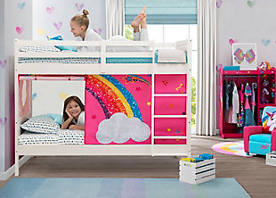 Delta Children Delta Children Low Twin Loft Bed and Jojo Siwa Bedroom Bundle, , rollover
