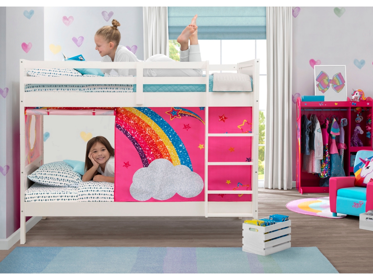 Delta Children Delta Children Low Twin Loft Bed and Jojo Siwa Bedroom Bundle Ashley