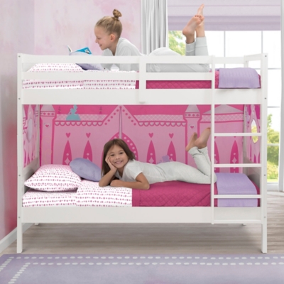 Delta Children Delta Children Low Twin Loft Bed and Disney Princess Tent Bedroom Bundle Ashley