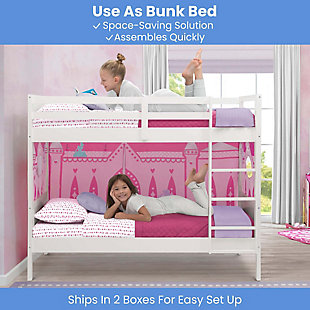 Delta Children Delta Children Low Twin Loft Bed and Disney Princess Tent Bedroom Bundle, , large