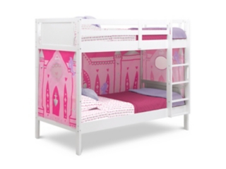 Delta Children Low Twin Loft Bed and Disney Princess Tent Bedroom Bundle