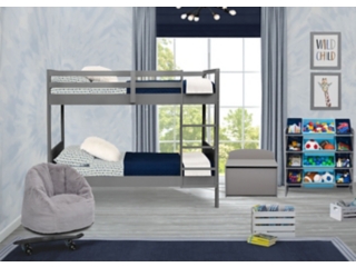 Delta Children Convertible Twin Bunk Bed Bedroom Bundle