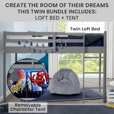 Delta Children Delta Children Low Twin Loft Bed and Marvel Spider-Man Bedroom Bundle, , rollover