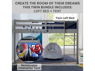 Delta Children Low Twin Loft Bed and Marvel Spider-Man Bedroom Bundle