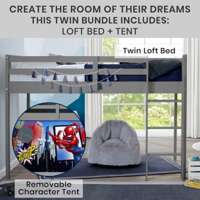 Delta Children Delta Children Convertible Twin Bunk Bed and Spider-Man Bedroom Bundle, , large