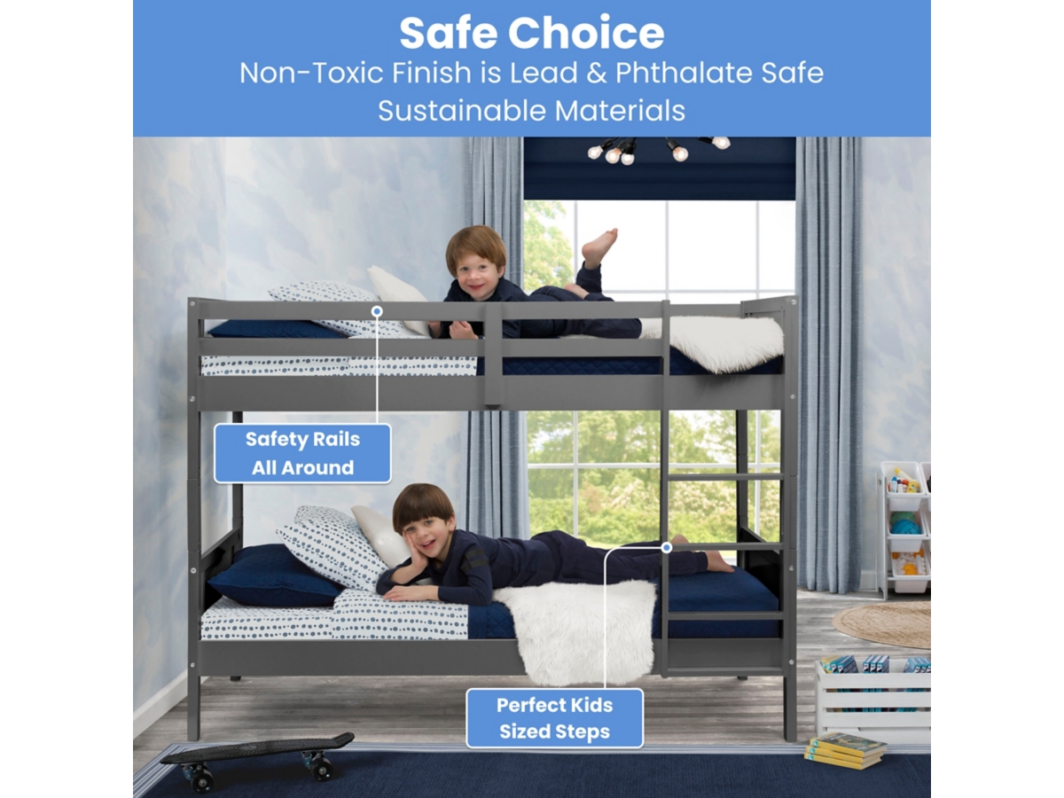Delta Children Delta Children Convertible Twin Bunk Bed Bedroom Bundle