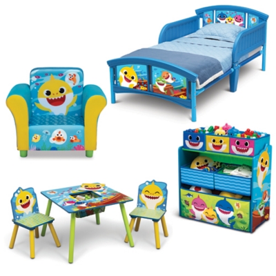 Delta Children Baby Shark Toddler Bed Bedroom Bundle, , rollover