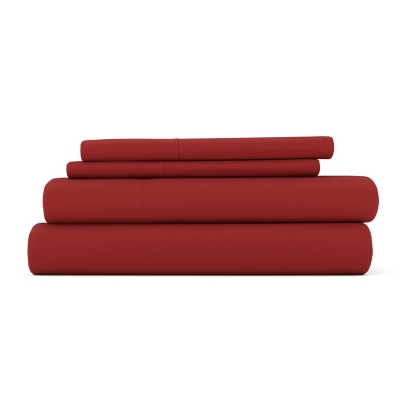 4 Piece Premium Ultra Soft California King Bed Sheet Set, Burgundy, rollover