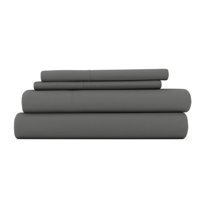 4 Piece Premium Ultra Soft California King Bed Sheet Set, Gray, large