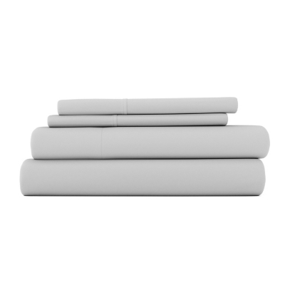 4 Piece Premium Ultra Soft California King Bed Sheet Set, Light Gray, large