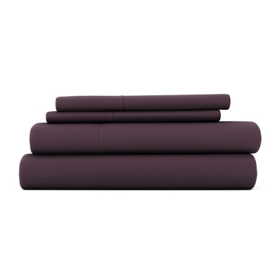 4 Piece Premium Ultra Soft California King Bed Sheet Set, Purple, large