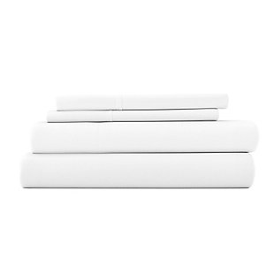 4 Piece Premium Ultra Soft California King Bed Sheet Set, White, rollover