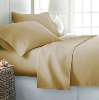 3 Piece Premium Ultra Soft Twin Sheet Set, Gold, large