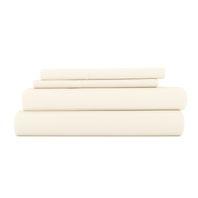 3 Piece Premium Ultra Soft Twin Sheet Set, Ivory, large