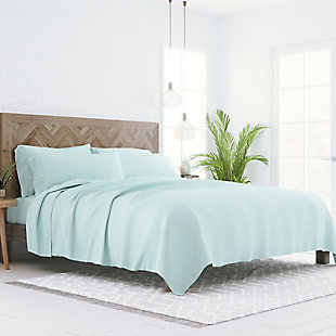 6 Piece Luxury Ultra Soft California King Bed Sheet Set, Aqua, large