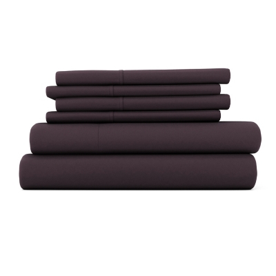 6 Piece Luxury Ultra Soft California King Bed Sheet Set, Purple, large