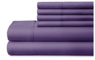 6 Piece Luxury Ultra Soft California King Bed Sheet Set, Purple, large