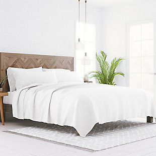 6 Piece Luxury Ultra Soft California King Bed Sheet Set, White, large