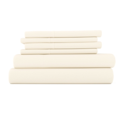 iEnjoy Home Luxury Ultra Soft King Bed Sheet Set, Ivory