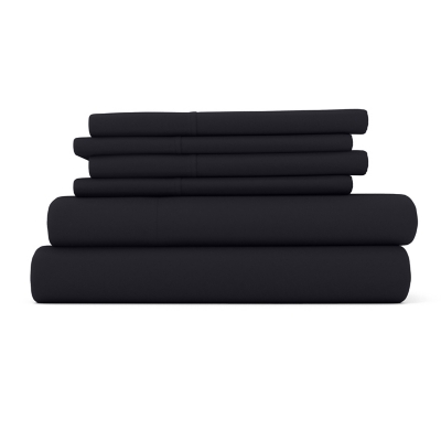 iEnjoy Home Luxury Ultra Soft Queen Bed Sheet Set, Black