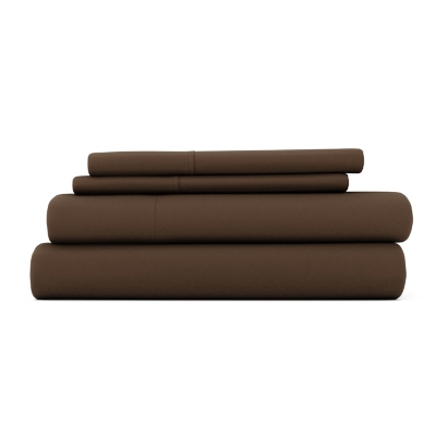3 Piece Luxury Ultra Soft Twin Sheet Set, Chocolate, large