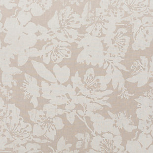 Floral Pattern Euro Sham, Light Gray/White, rollover