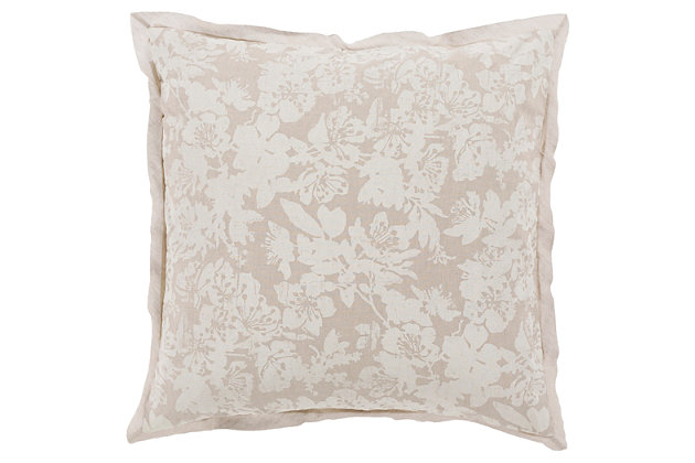 Let your bedroom bloom with this euro sham inspired by high-end boutique hotels. Blending a subtle, sophisticated botanical pattern with muted hues, it’s crafted with cotton/linen fabric for touchable softness and breathability.Pillow sold separately | Made of cotton/linen | Imported | Machine washable