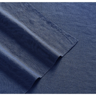 Linen Brooklyn Loom Queen Sheet Set, Navy Blue, large