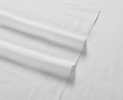 Linen Brooklyn Loom Queen Sheet Set, White, large