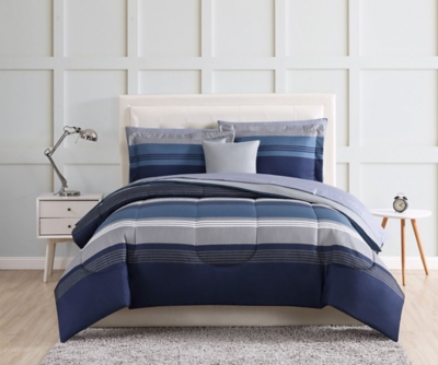 Style 212 Carlyle Blue twin Bed in a Bag, , large