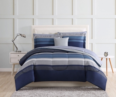 Style 212 Carlyle Blue Queen Bed in a Bag, , large