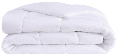 Microfiber Truly Soft Seersucker Down Alternative Twin XL Comforter, White, large