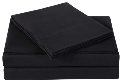 Microfiber Truly Soft Twin Sheet Set, Black, large