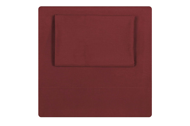 One of life’s great pleasures is getting into a bed covered in truly indulgent sheets. And with this 3-piece twin microfiber sheet set you get the added benefit of wrinkle-free care and years of use. Designed with 13" deep pockets to accommodate everything from firm to pillow top mattresses.Set includes fitted sheet, flat sheet and pillowcase | Made of brushed microfiber | 13" pocket fitted sheets | Hypoallergenic and antimicrobial for allergy sufferers and sensitive skin | Wrinkle resistant | Machine washable | Imported