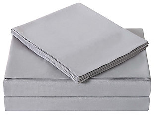 Microfiber Truly Soft Twin Sheet Set, Gray, large