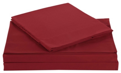 Microfiber Truly Soft Twin Sheet Set, Red, rollover