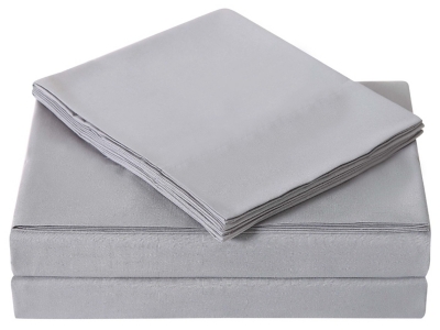 Microfiber Truly Soft Full Sheet Set, Gray, rollover