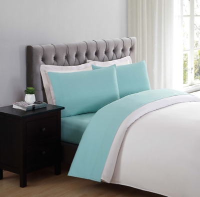 Microfiber Truly Soft Full Sheet Set, Turquoise, large