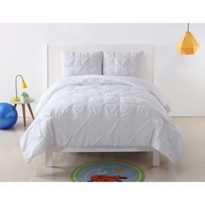 2 Piece Twin XL Duvet Set, White, rollover