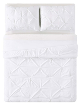 2 Piece Twin XL Duvet Set, White, large