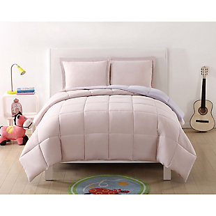 2 Piece Twin XL Comforter Set, Lavender/Blush, rollover