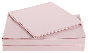 3 Piece Twin Sheet Set, Blush Pink, large