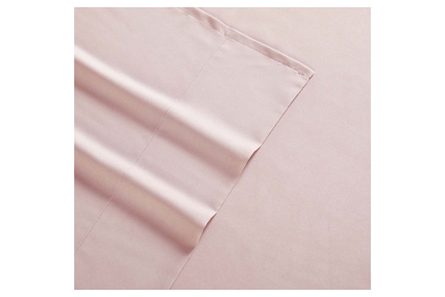 Get a solid start on your home decor with this dreamy sheet set. Soft-to-the-touch microfiber will stay smooth and wrinkle free for years of easy-care comfort. Available in a variety of coordinating colors for an irresistibly luxurious impression.Includes fitted sheet, flat sheet and pillowcase | Made of brushed microfiber polyester | Imported | Machine washable
