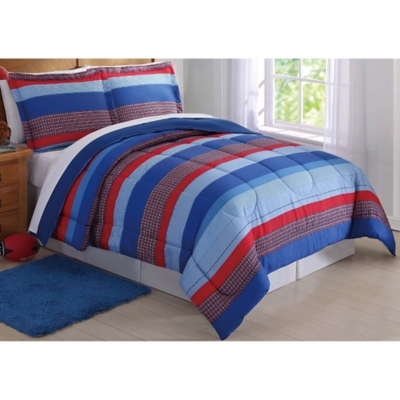 2 Piece Twin Comforter Set, Multi, rollover