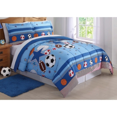 2 Piece Twin Comforter Set, Multi, rollover