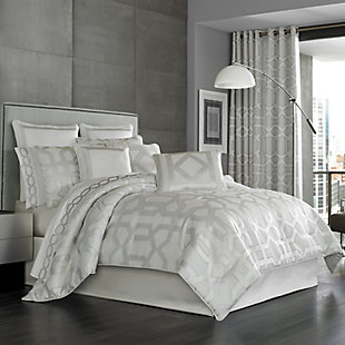 Five Queens Court Kennedy 4-Piece King Comforter Set, Sterling, rollover