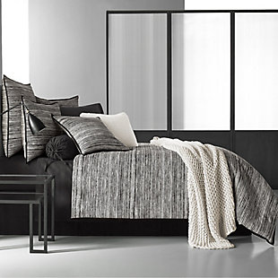 Oscar Oliver Flen 4-Piece Full Comforter Set, Black/Gray, large
