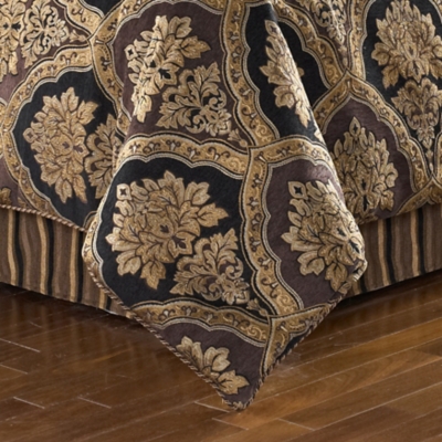 Five Queens Court Reilly 4-Piece King Comforter Set, Chocolate, large